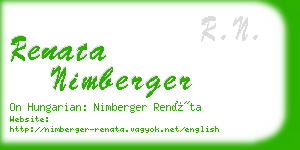 renata nimberger business card